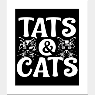 Tats and Cats for Cat Lovers and Tattoo Lovers Posters and Art